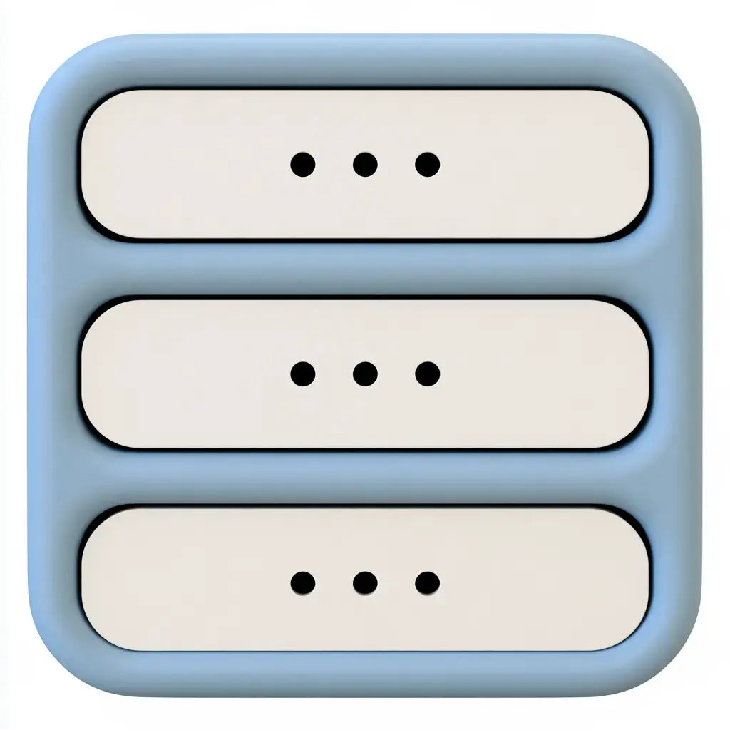 Cómoda con tres cajones de bordes redondeados - azul/blanco