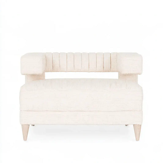 Sofá compacto con respaldo abierto - beige